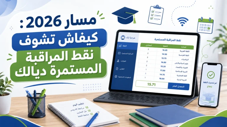 مسار 2026: كيفاش تشوف نقط المراقبة المستمرة ديالك